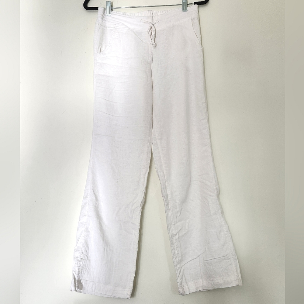 Wide Leg White Trousers Adrienne Vitadinni  Size S